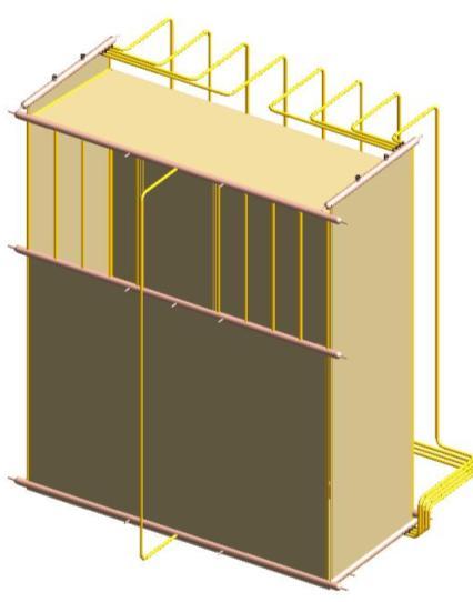 7.1 3D -Malli 27 Convection Cagen 3D -malli luodaan ohjelman kautta PDMS:ään. Convection Cagea ei mallinneta täydellisesti, koska materiaalilaskentaohjelma on tarkoitettu pääasiassa tarjousvaiheeseen.