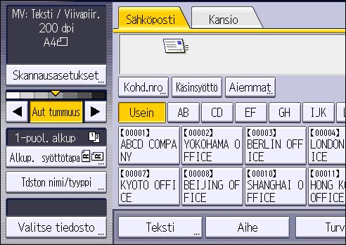 6. Skannaus Valitse kansio 8. Paina [OK]. Paina [Valitse kansio], määritä kansio, johon tiedostot tallennetaan ja paina sitten [OK]. 9.