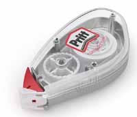 268006 84 90 Pritt Compact -korjausrolleri Joustokärki, jossa push&pull-toiminto (push = yhden kirjaimen korjaus työntämällä ja pull = rivin