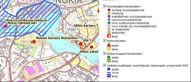 merkki valtakunnallisesti merkittävän rakennetun alueen keskeisistä arvoista. Rakennus on suojeltu asemakaavalla.