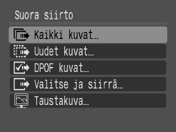 Kuvien siirtäminen tietokoneeseen Luvun 1 kohdassa Kuvien siirtäminen kameran avulla (s. 35) kerrottiin kuvien siirtämisestä [Uudet kuvat] -toiminnon avulla.