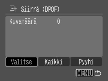 Valitse [Valitse] qr-painikkeilla ja paina sitten m-painiketta. Valitse kuva. Valitse haluamasi kuva qr-painikkeilla ja paina sitten m-painiketta. Kuvan määrittämisen jälkeen näkyy.