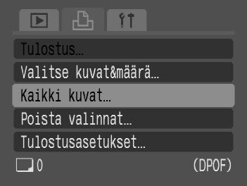 Määritä tulosteiden määrä (enintään 99) op-painikkeilla. Määritä muut kuvat ja tulosteiden määrä toistamalla vaiheet 2 ja 3.