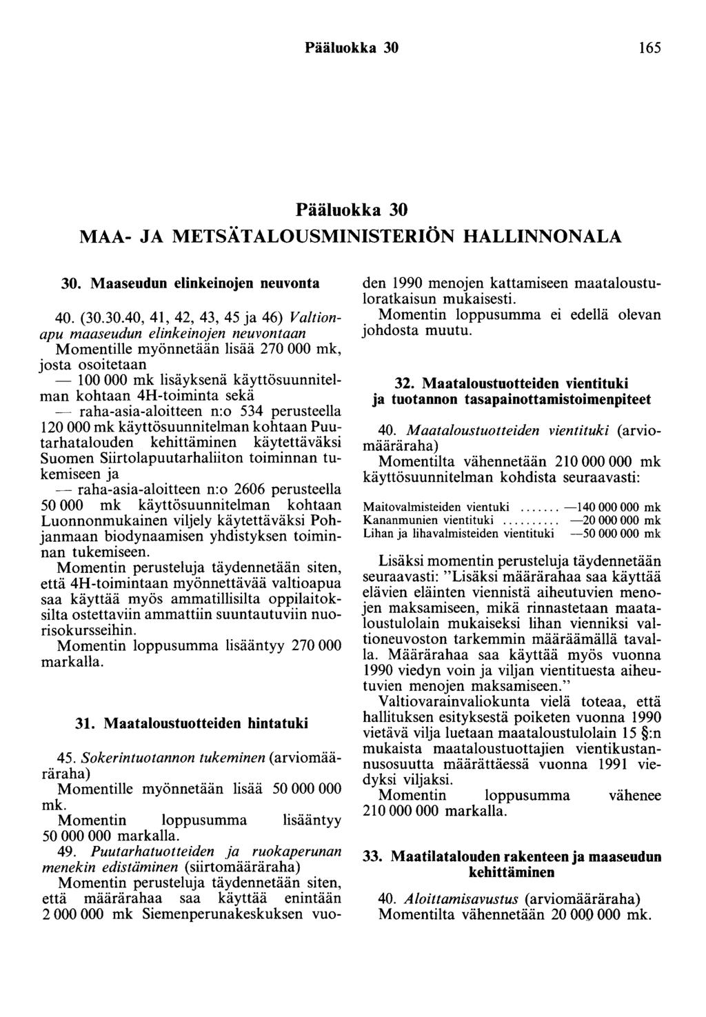 Pääluokka 30 