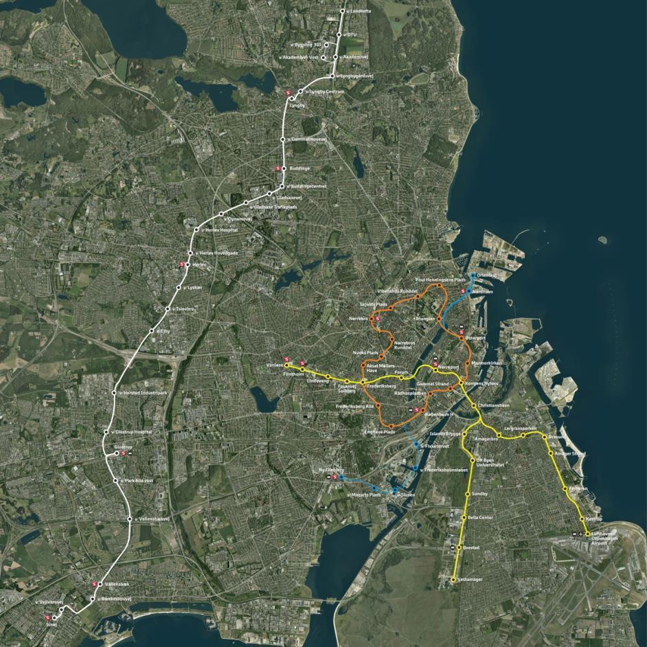 Uusien raideväylien rakentamisesta vastaavat Metroselskabet ja Copenhagen Light Rail Yhteensä 7,5 mrd.