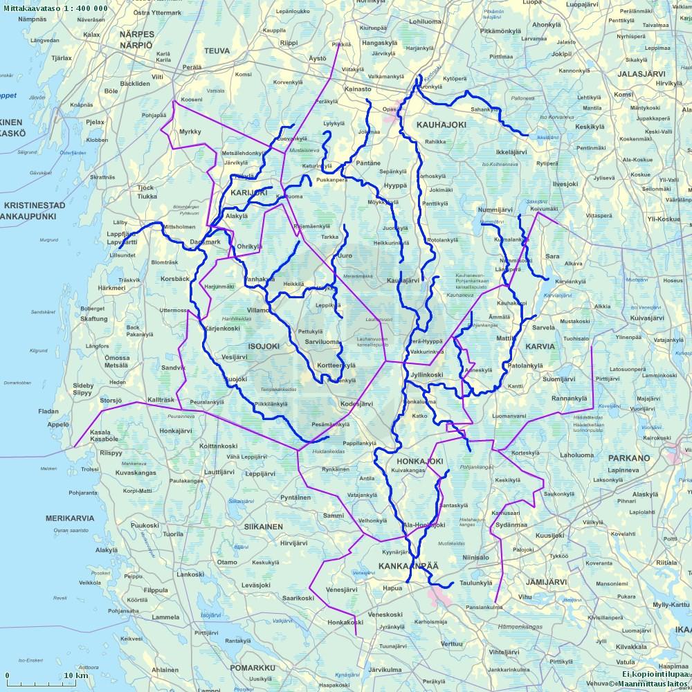 jokia: Isojoki-Lapväärtinjoki: -Isojoki, Karijoki,