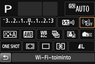 Yhdistäminen pikavalintanäytöstä Voit käyttää pikavalintanäytöstä Wi-Fi-toimintoja, joiden yhteyskohdeasetukset on rekisteröity.