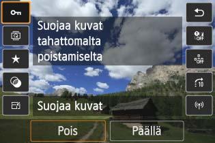 Yhdistäminen toistonäytöstä Voit myös toiston aikana käyttää pikavalintanäytöstä Wi-Fi-toimintoja, joiden yhteyskohdeasetukset on rekisteröity.