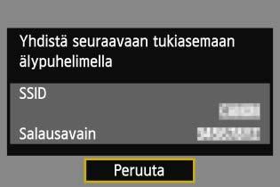 Yhteyden muodostaminen kameran tukiasematilan avulla 5 6 7 8 Yhdistä älypuhelin kameraan.