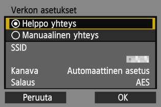 Yhteyden muodostaminen kameran tukiasematilan avulla Kamera ja tulostin voidaan yhdistää suoraan langattoman lähiverkon kautta.