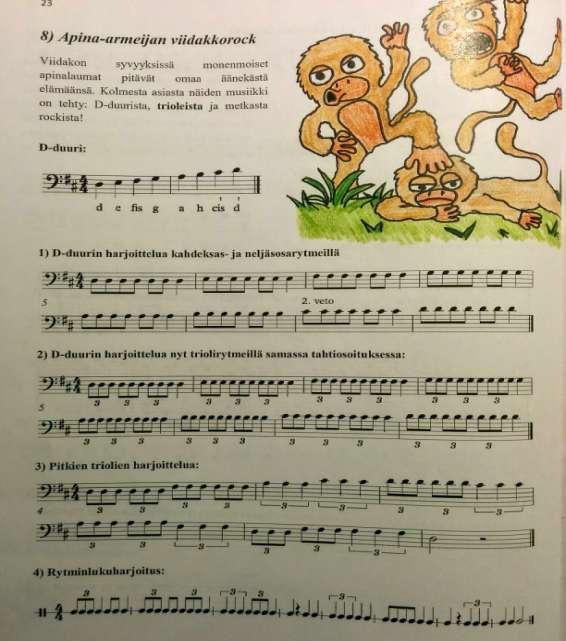 37 KUVA 15. Savanni soi ja viidakko pauhaa, sivu 23. Tämän jälkeen oppikirja siirtyy viimeiseen musiikin perusteiden osioonsa.