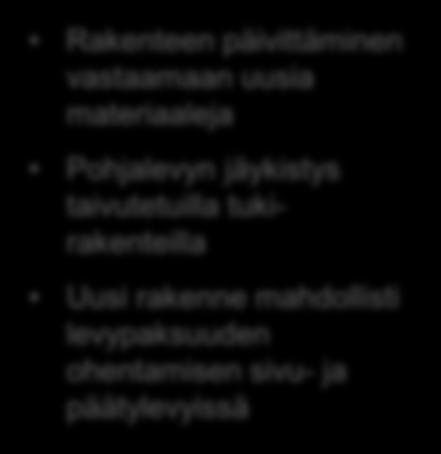 jäykistys taivutetuilla tukirakenteilla