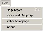 Kuva 4.12: Ohje-valikko. Xetor XML editorista (About)-toiminnon avulla käyttäjä saa tietoja sovelluksesta. 4.4 Työkalurivi Työkalurivillä on pikavalinnat tärkeimmille toiminnoille.