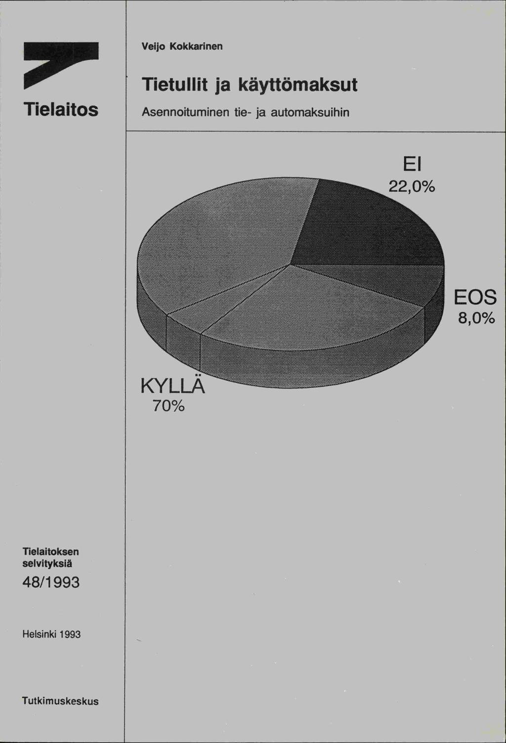 Veijo Kokkarinen Tielaitos Tietullit ja käyttämaksut Asennoituminen tie- ja
