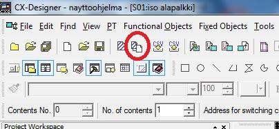 Hiiren oikeaa painiketta painamalla luodun sivun päällä ja valitsemalla Screen/Sheet Property päästiin sivun asetuksiin, jossa Background/Others -välilehdeltä valittiin Background Color