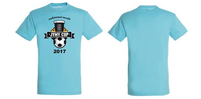 JYMY CUP T-PAITA Joukkueellasi on mahdollisuus tilata Turnaukseen Jymy Cup T-paita joka on upea muisto turnauksesta!