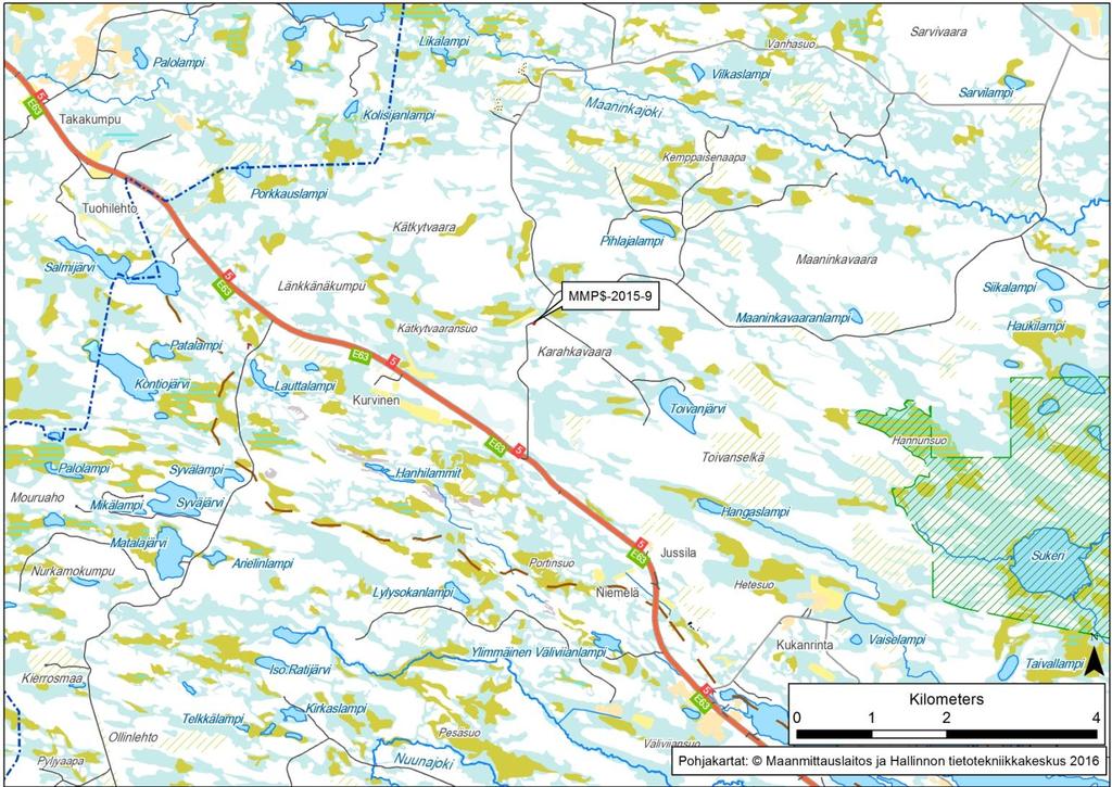 GEOLOGIAN TUTKIMUSKESKUS 16 Karhakanvaara Kunta: Kuusamo Havaintotunnus: MMP$-2015-9 Koordinaatit: X: 576365 Y: 7264829 Laatuluokka testattu: III