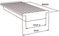 mm hyllyväliin, sinkitty 1780 x 1300 x 190 mm 970 mm 220 L 148 kg 780 R23-5601 Lisävaruste: PE-vuoraus 560 R23-5704 Valuma-allas 2200 mm hyllyväliin, maalattu 2180 x 1300 x 173 mm 970 mm 220 L 174 kg