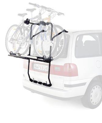 1-3 2-4ClipOn 9101, 9102 Pika-asenteinen turvallinen kuljetusteline kolmelle pyörälle Vakaa ja turvallinen polkupyöräteline, jonka voi asentaa patentoidulla pikakiinnityksellä useimpien