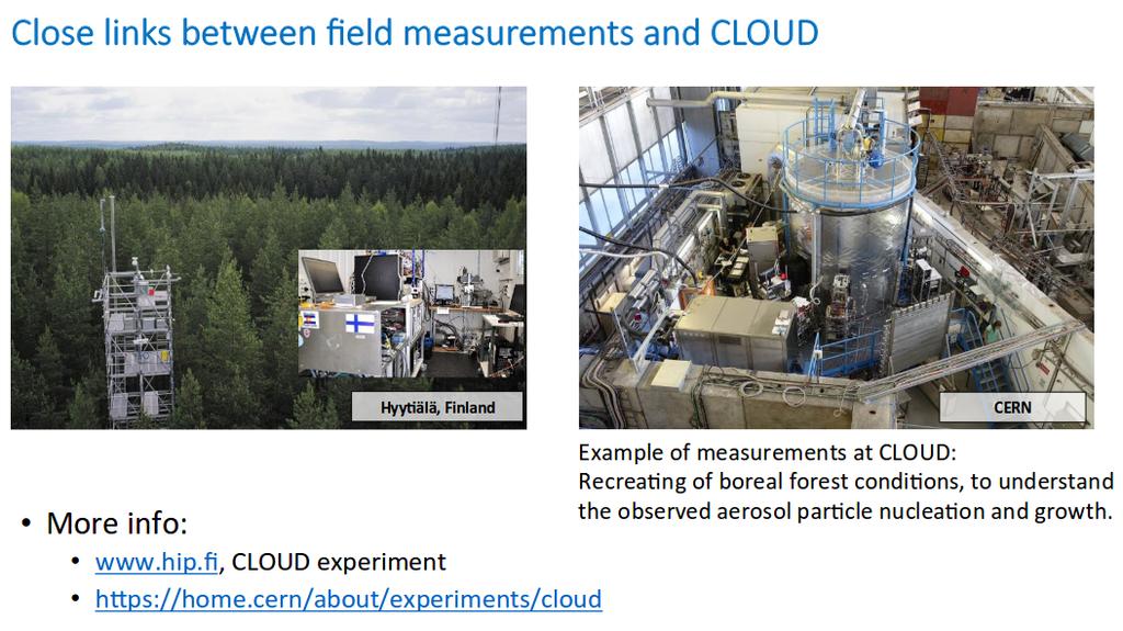 Eikä siinä vielä kaikki CLOUD-koe Ilmakehätieteen