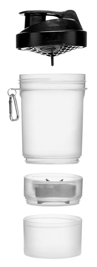 SmartShake TM Kanna tarvitsemasi proteiinijauheet, aminohapot, vitamiinit tai muut ravintolisät shakerin ekstralokeroissa. Ota mukaan salille, kouluun, rannalle tai vaikka matkalle.