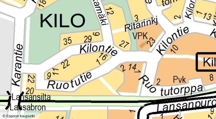 Espoon kaupunki Pöytäkirja 107 Tekninen lautakunta 11.11.2015 Sivu 17 / 30 Selostus 1. SUUNNITELMAN SISÄLTÖ Ruotutie on Espoon Kilossa sijaitseva pientaloalueen tonttikatu.