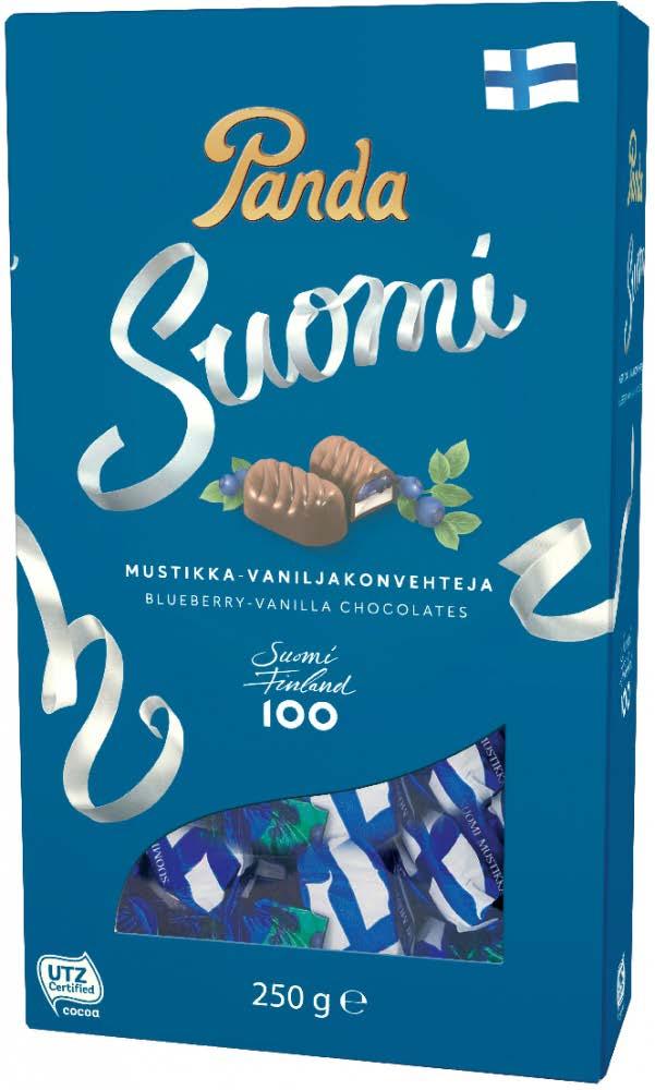 Yksittäispakattujen suklaakonvehtien makuvaihtoehtoina on perinteinen