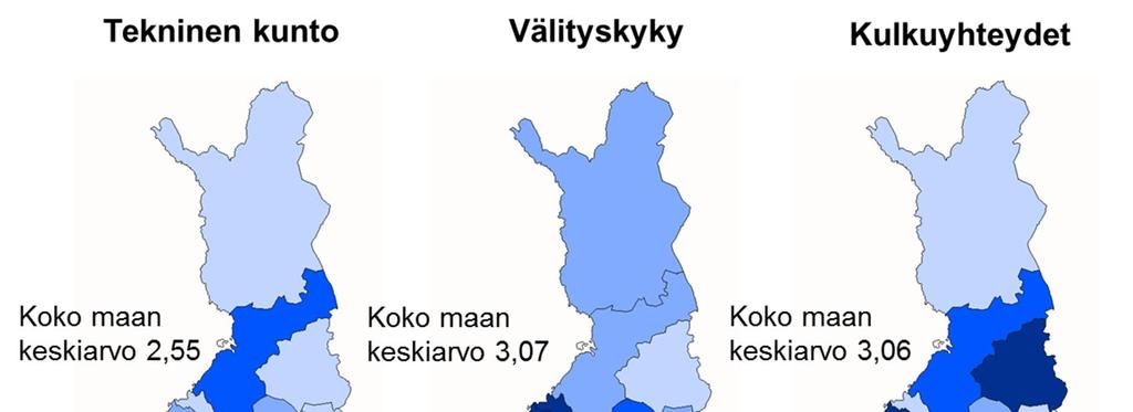 15 sijaitsevat yritykset. Huonoimmat arvioit toimintaedellytyksille sijaintipaikkakunnallaan antavat Pohjois-Karjalassa, Kainuussa, Etelä-Savossa ja Lapissa sijaitsevat yritykset.
