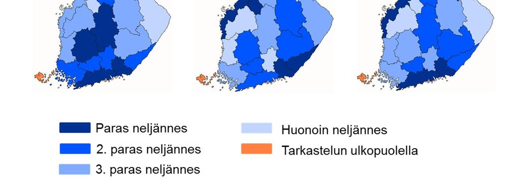 Arviot ovat kuitenkin kokonaisuutena ja erityisesti infrastruktuurin teknisen kunnon osalta edelleen varsin kriittiset. 5-portaisella asteikolla (1 5) mitattuna koko maan keskiarvo on 2,55 (2,33 v.