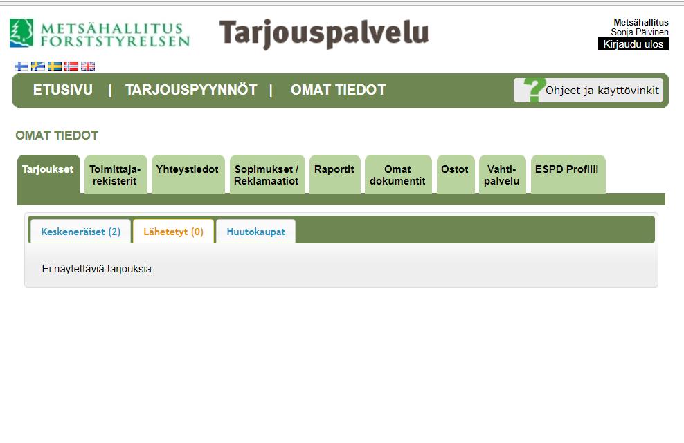 Mistä tiedän että tarjoukseni on mennyt perille?