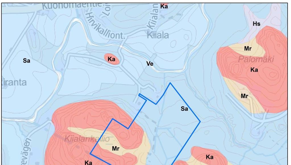 6.9 Maaperä ja pohjavesi Alueella tehtyjen geoteknisten maaperätutkimusten perusteella maan pintakerroksessa on kuivakuorisavi, jonka alla on pehmeää savea. Savikerroksen paksuus on useita metrejä.