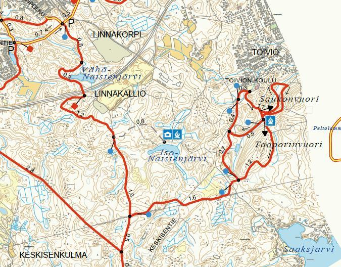 Kuva 5 Hiihtoladut Asuntoalueet (ns. Laurinmetsä) Mahdolliset uudet asuntoalueet tulisi suunnitella niin, että olemassa oleva asutus ei siitä kärsisi.