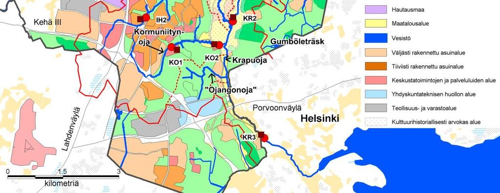 Näytealuetta Pohjaeläimet 9x6=54 Sedimentti 6 näytettä Vesinäytteet 8