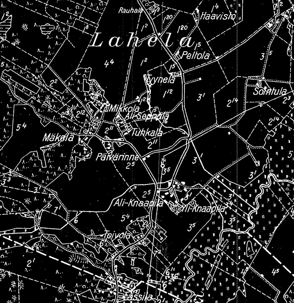tif Kahdelle mäelle sijoittunut Lahela eli Finnby ja Mäkelän erillistalo 1760-80