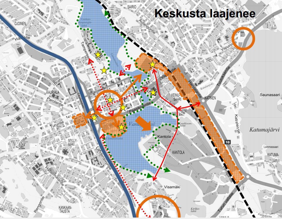 Hämeenlinna Suunnittelutilanne Asema-alue on merkittävä osa keskustakehittämisen yleissuunnitelmaa. Keskustan laajentaminen on kaupungin keskeisin maankäytön tavoite.