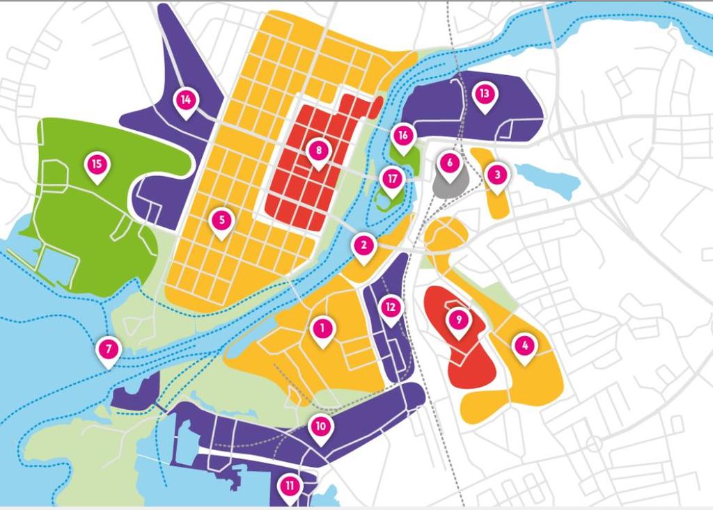 Joensuu Nykyaikainen, kaikki liikkumismuodot yhdistävä matkakeskus Lähde: Symmetrinen kaupunki, toteuttamissuunnitelma 2016-2030 Suunnittelutilanne Joensuun ratapiha on teknisesti vanhentunut.