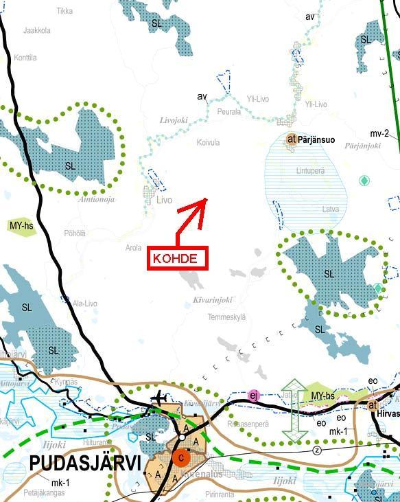 FCG Planeko Oy YMPÄRISTÖVAIKUTUSTEN ARVIOINTIOHJELMA 15 (34) 5.2.2 Yleiskaava, asemakaava Kuva 5.2 Ote Pohjois Pohjanmaan maakuntakaavasta. Alueella ei ole voimassa yleis eikä asemakaavaa. 5.3 Maankäyttö, rakennettu ympäristö ja ihmiset 5.