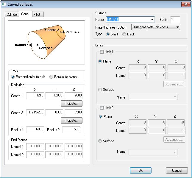 44 Kuvio 19. Curved surfaces 2.