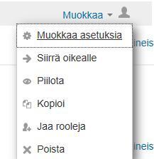 Etusivun näkymä, kun muokkaustila on päällä: Klikkaa oikeasta yläreunasta tai Asetukset -lohkosta Muokkaustila päälle - painiketta.