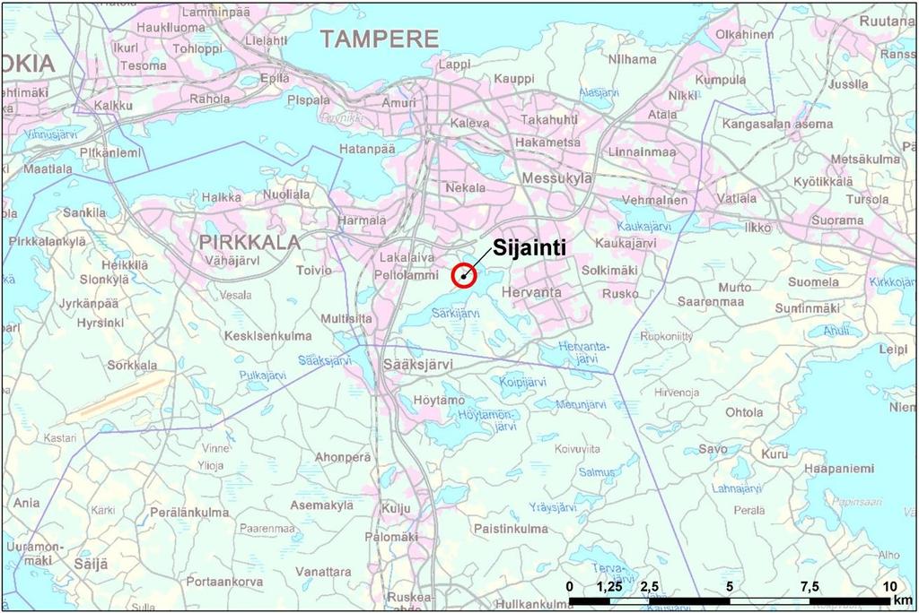 Vuoreksen västinginmäen yleissuunnitelma nro 1039 1 / 12 1. JOHDANTO Tampereen kaupunki suunnittelee Vuoreksen Västinginmäen alueelle yleissuunnitelmaa.