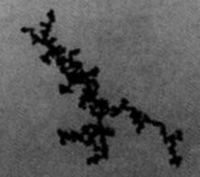 3 Kuva 1. Metaaniliekissä syntynyt agglomeroitunut nokihiukkanen. [7] Kuva 2. Kuivatislauksessa syntynyt titaanidioksidihiukkanen.