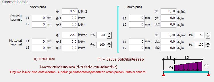 Tietokannasta valitaan poikkileikkaus korkeuden ja leveyden mukaan.