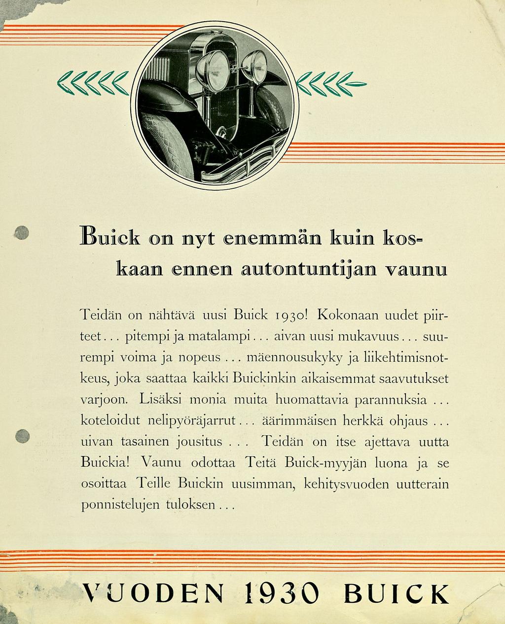 mäennousukyky äärimmäisen Buick on nyt eneniniän kuin koskaan ennen autontuntijan vaunu Teidän on nähtävä uusi Buick 1930!