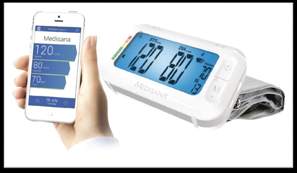 Bluetooth käsivarsi- verenpainemittari, 89,95 Nopea mittaus, koska mittaus tapahtuu mansetin täytön aikana.