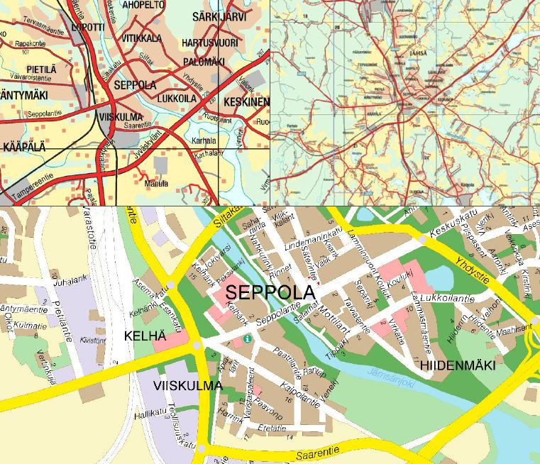 SELOSTUS 3 (15) 1.2 Kaava-alueen sijainti Suunnittelualue sijaitsee Jämsässä, Seppolan taajamassa. Suunnittelualue rajautuu osittain Jämsänjokeen, Koskenkatuun ja Mottilantiehen. Kuva 1.