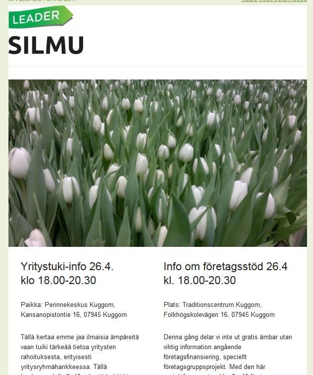 Uutiskirje Tilaa uutiskirje: liittymällä