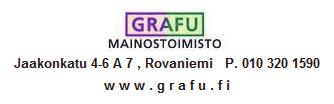 fi Jaakonkatu 4-6 A 7, Rovaniemi P. 010 320 1590 www.grafu.fi Koskikatu 27, 96200 ROVANIEMI Puh. 040-848 9000 www.kukkolayhtiot.