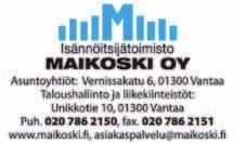 SPAUK ry:tä Vantaan alueella tervehtivät: Teräsnyrkki Steel Oy Linjatie 5, 01260 Vantaa Puh. 020 741 7140 www.terasnyrkki.fi Eiran Kuljetus T:mi Kesätie 4 B 3, 01690 Vantaa Puh.