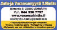 SPAUK ry:tä Kankaanpään alueella tervehtivät: Korjaamo R. Väliaho Tampionk. 14, 38700 Kankaanpää Puh. 02-572 1181 Kolarikorjaukset ja maalaukset EJ-Metalli Ky Tampionk. 14, 38700 Kankaanpää Puh. 050-375 4047 www.