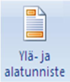 Diaesityksen alatunnisteen sisällön määrität Lisää-välilehden Teksti-ryhmän Ylä- ja alatunniste